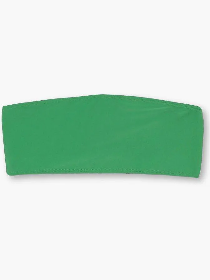 boohoo Dames Essentials Bandeau Tube Bikini Top groente, foto 2