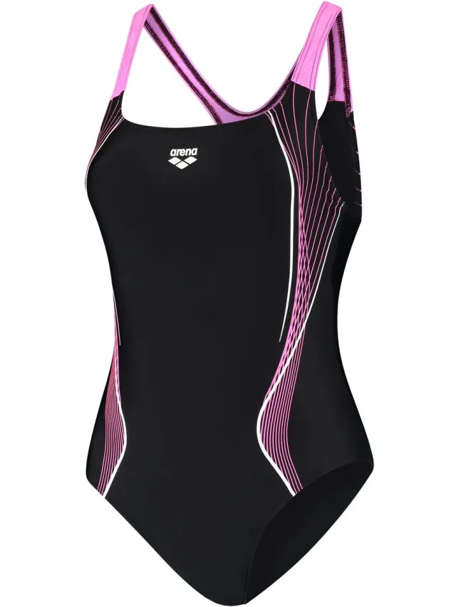 Arena Control Pro Back B Badpak Dames zwart - roze