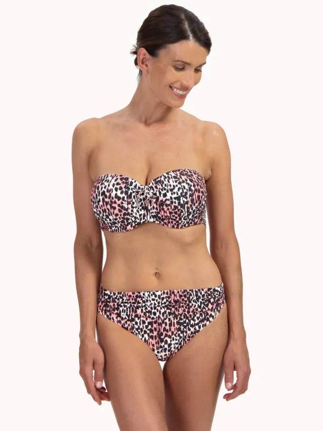 Cyell bikinibroekje zwart/ecru/roze