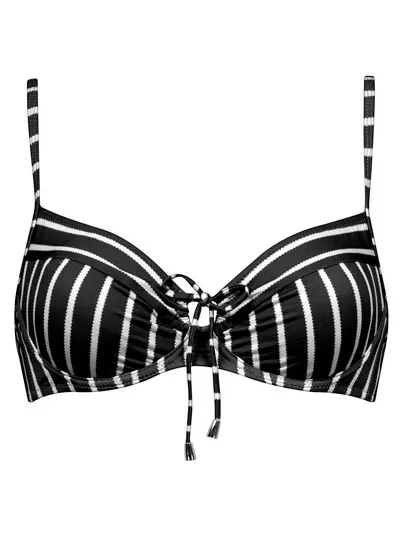 LIDEA Women's Line Up Underwire Bikini Top - Bikinitop - Cup: C, zwart/grijs