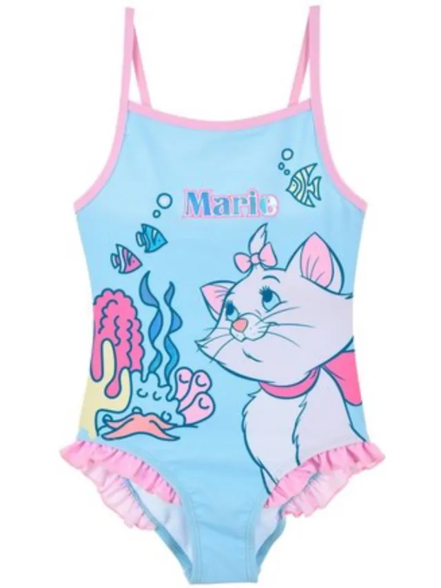 Disney Aristocats Badpak - Marie - Lichtblauw/Roze - Maat 98 (3 jaar)