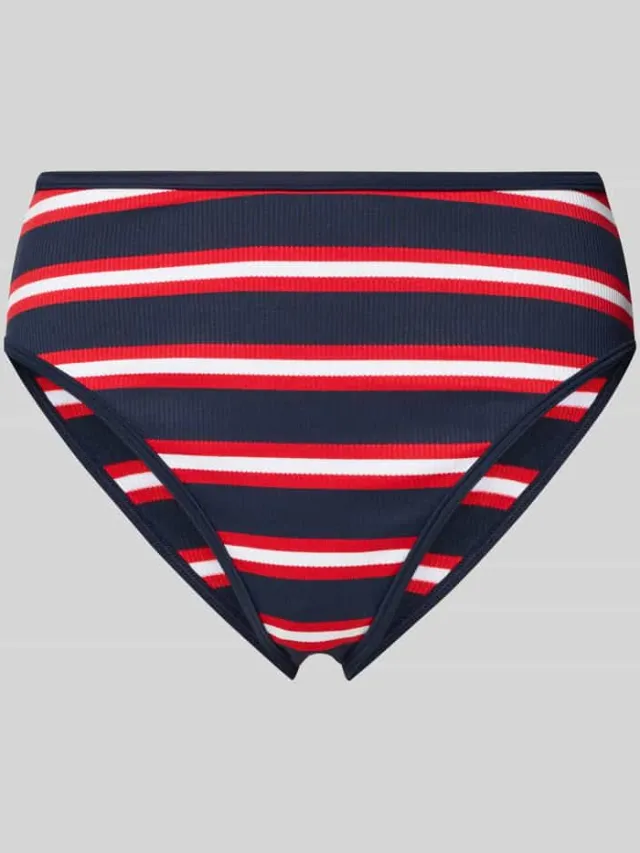 Tommy Hilfiger Bikinibroekje van geribd materiaal donkerblauw, foto 2