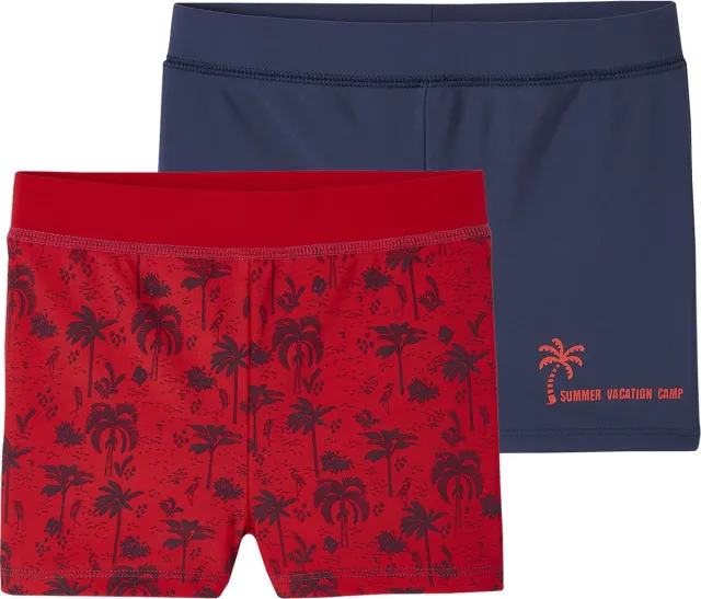 vertbaudet Set van 2 zwemshorts babyjongen Rood Gestreept