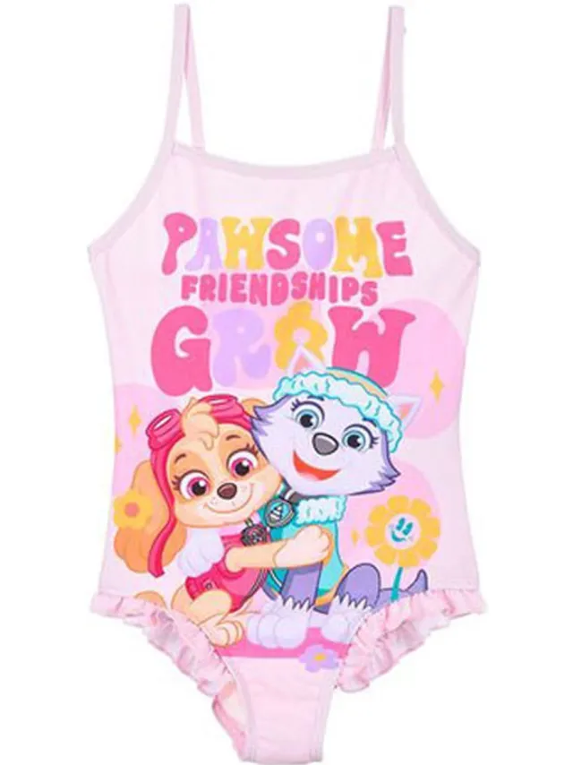 PAW Patrol badpak - lichtroze - Skye en Everest zwempak