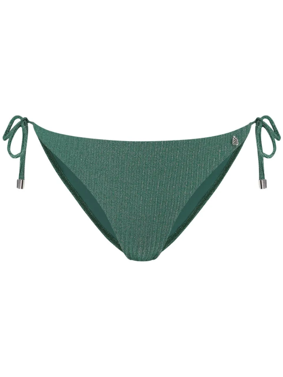 Beachlife strik bikinibroekje met lurex en textuur groen, foto 2