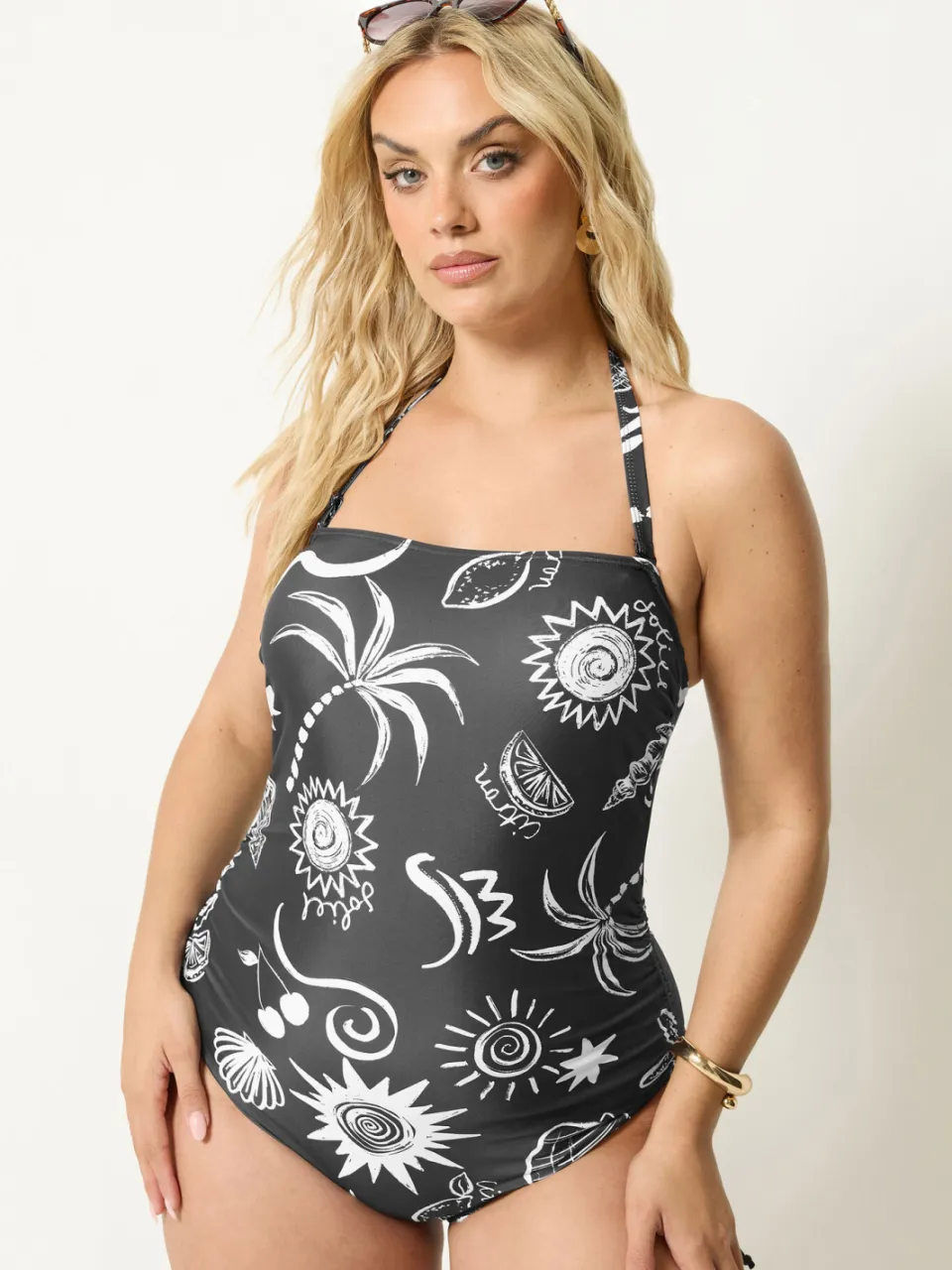 Yours Zwart Hemels Bandeau Zwempak, foto 3