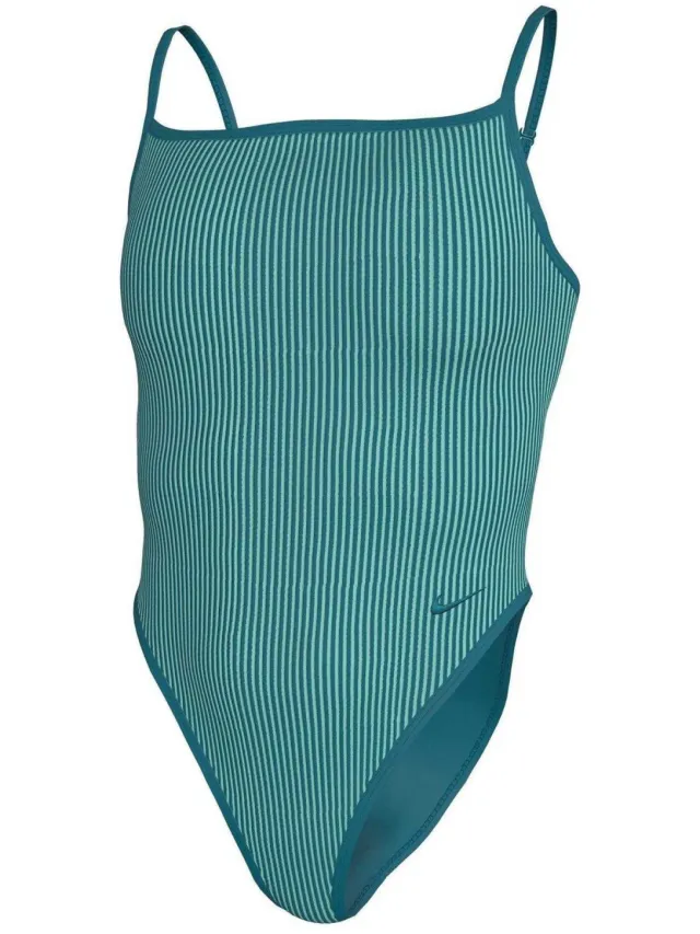 Nike Dames/dames zwempak uit één stuk (Gebleekt Turkoois) Middelblauw