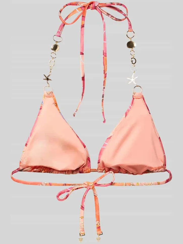 Guess Bikinitop met siersteentjes felroze, foto 2