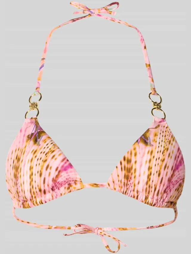 Guess Bikinitop met logodetail model 'Ines' Roze