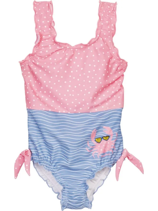 Playshoes Badpak - Krabben - Blauw - Roze - Uv - Werend blauw/roze