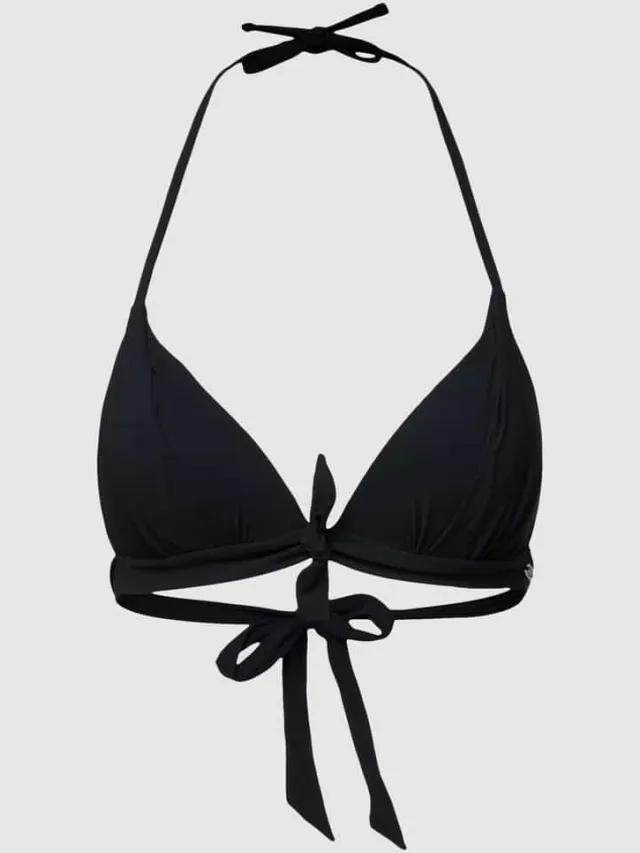Banana Moon Bikinitop in effen design, model 'MISKO' zwart, foto 2