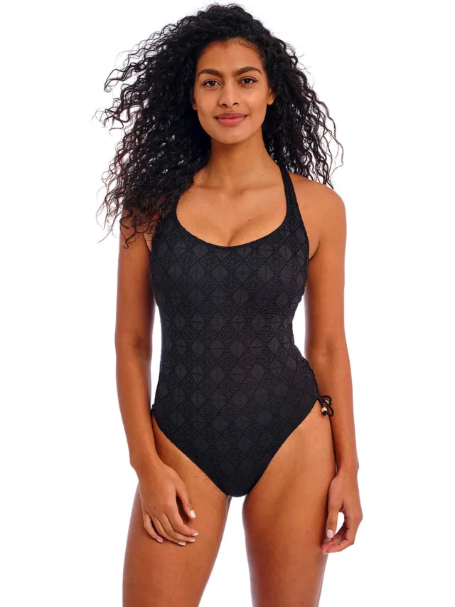 Freya Nomad crochet badpak met beugel zwart