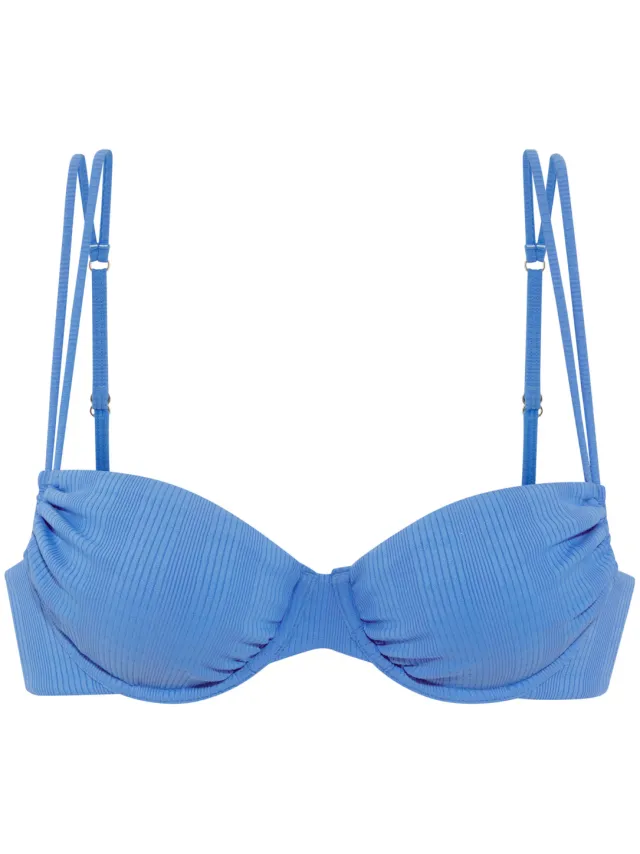 beugelbikinitop blauw