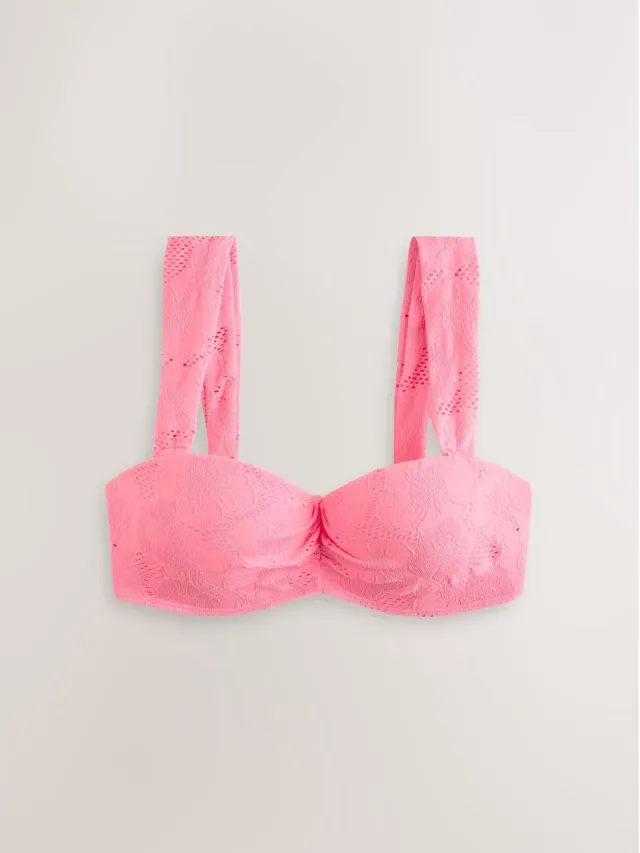 Next Dames - Bandeau-bikinitop met beugel - Roze