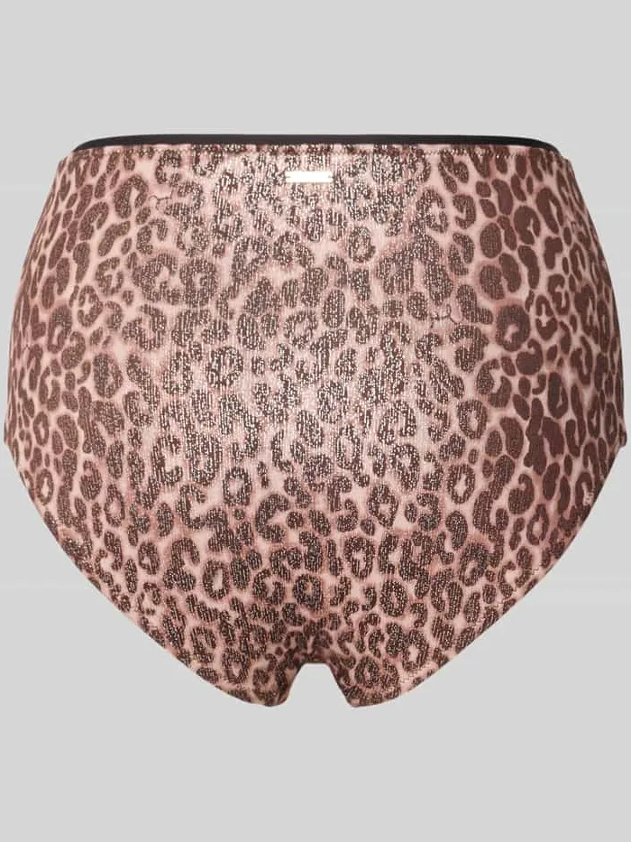 Joop! slim fit bikinibroekje met all-over dierenprint model 'Leopard' beige, foto 2