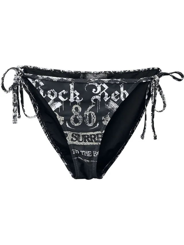 Rock Rebel by EMP Zwart bikinibroekje met print - Dames