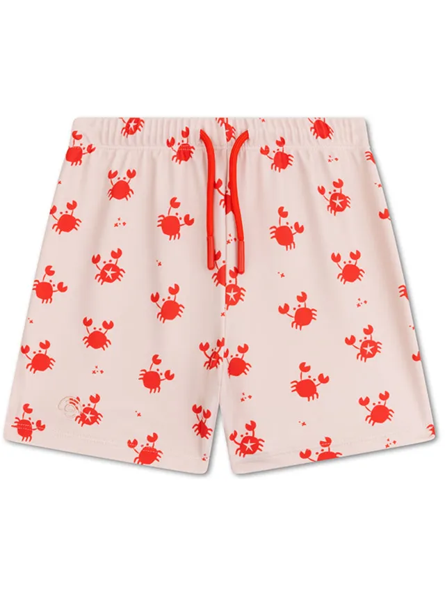 Swim Essentials Zwemboxer - Beige/Rood - Crabby - 62/68