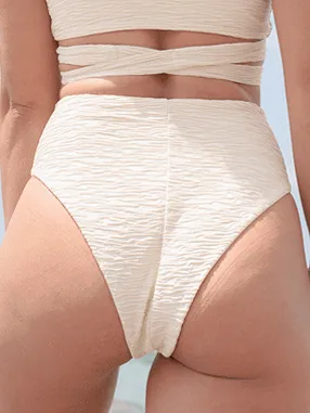 Anekdot dames vegan Bikinibroekje Jacquard Skyline High Gebroken Wit, foto 2