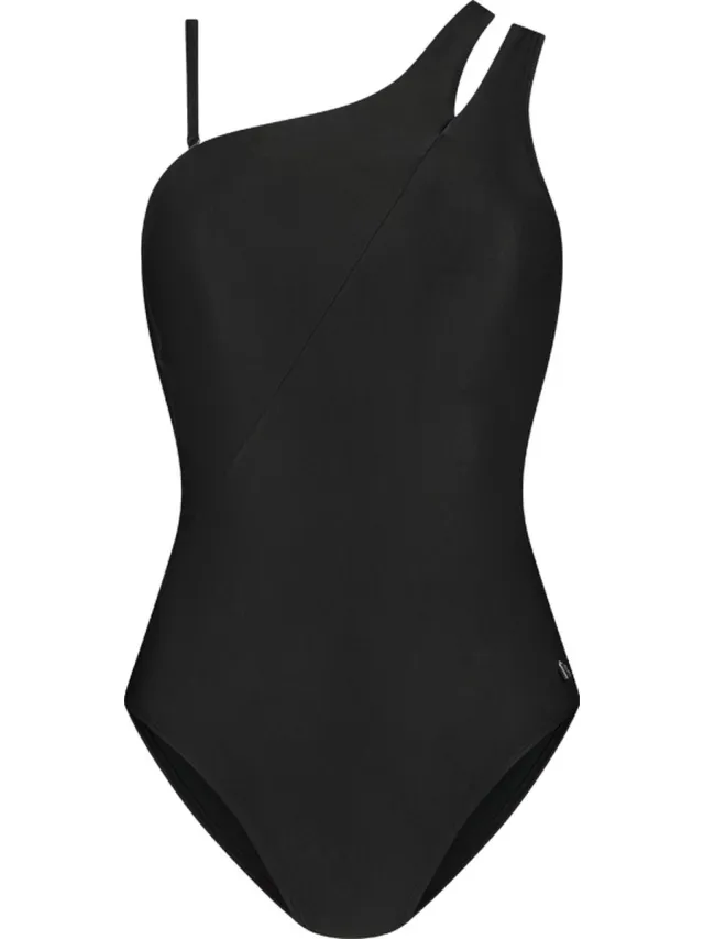 Beachlife Dark Grey one shoulder badpak Donkergrijs