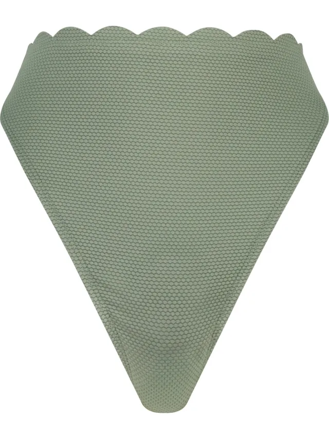 Hunkemöller Dames Badmode Rio Bikinibroekje Scallop - Groen