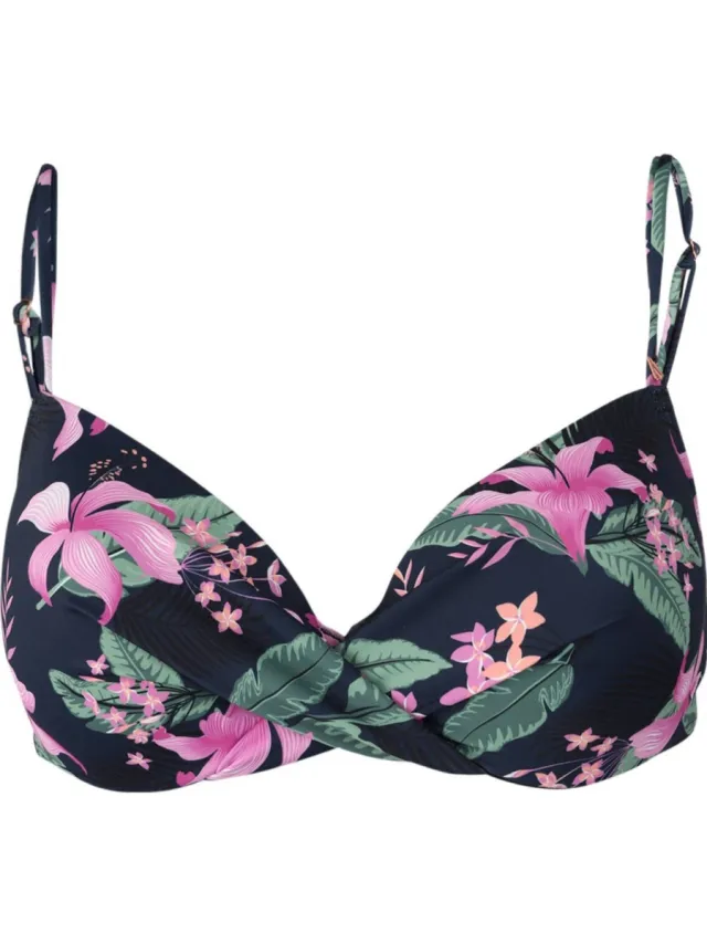 Brunotti voorgevormde beugel bikinitop Stefana donkerblauw/roze, foto 2
