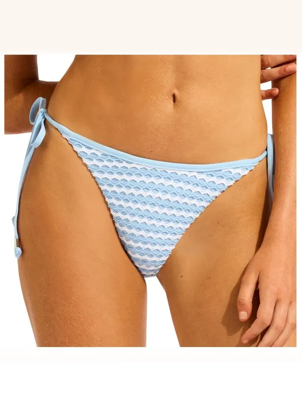 Seafolly Women's Mesh Effect Tie Side Rio Pant - Bikinibroekje, oranje