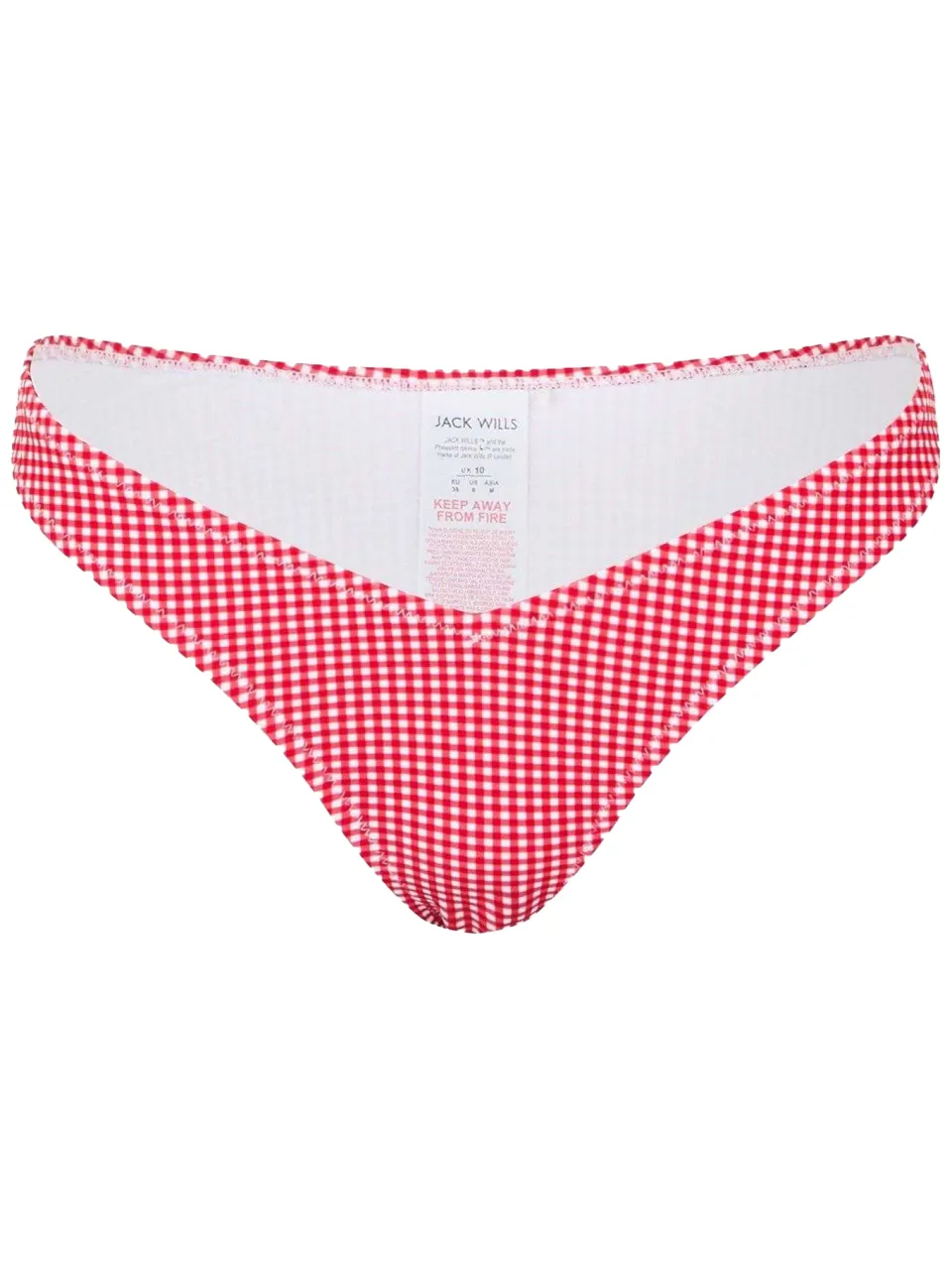 Jack Wills Dames/Dames Gingham Bikinibroekje (Rood), foto 2