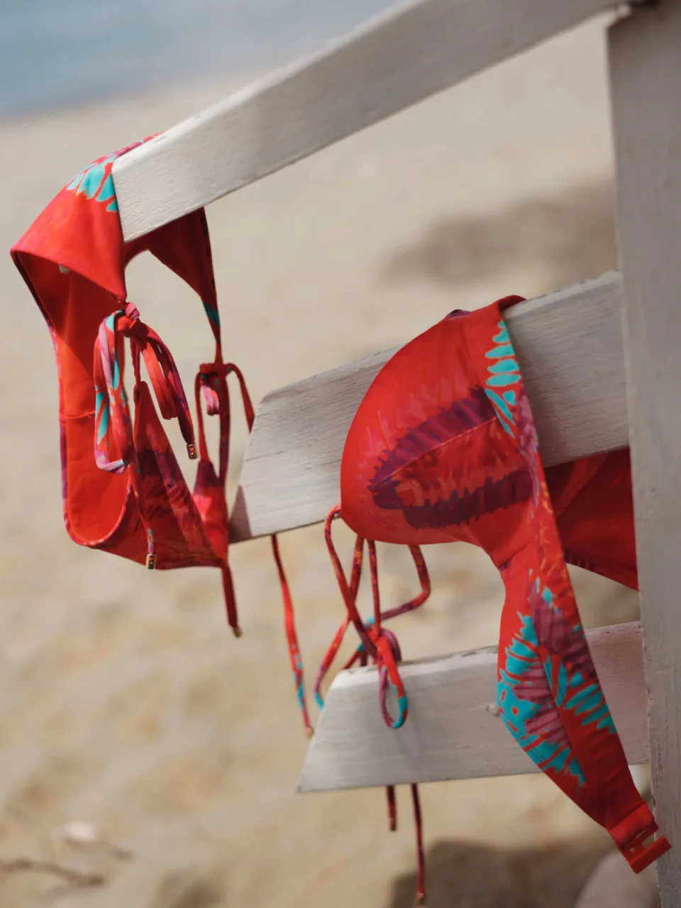 Lingadore bikinibroekje koraalrood/turquoise, foto 4