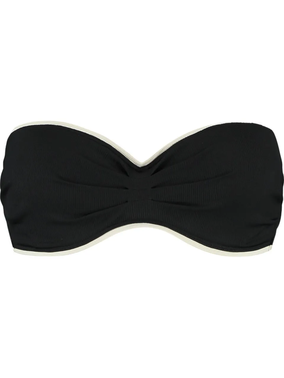 Beachlife voorgevormde strapless bandeau bikinitop zwart/ecru, foto 4