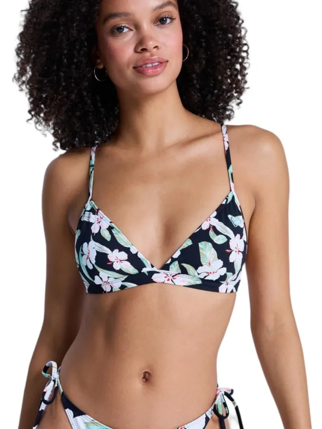 Roxy Essentials Pt Fixed Triangle Bikinitop Zwart S Vrouw Anthracite Spring Charming Sma