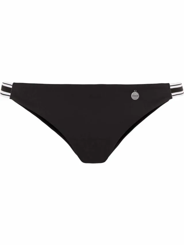 Beachlife Bikini Slip zwart / Witte Streep