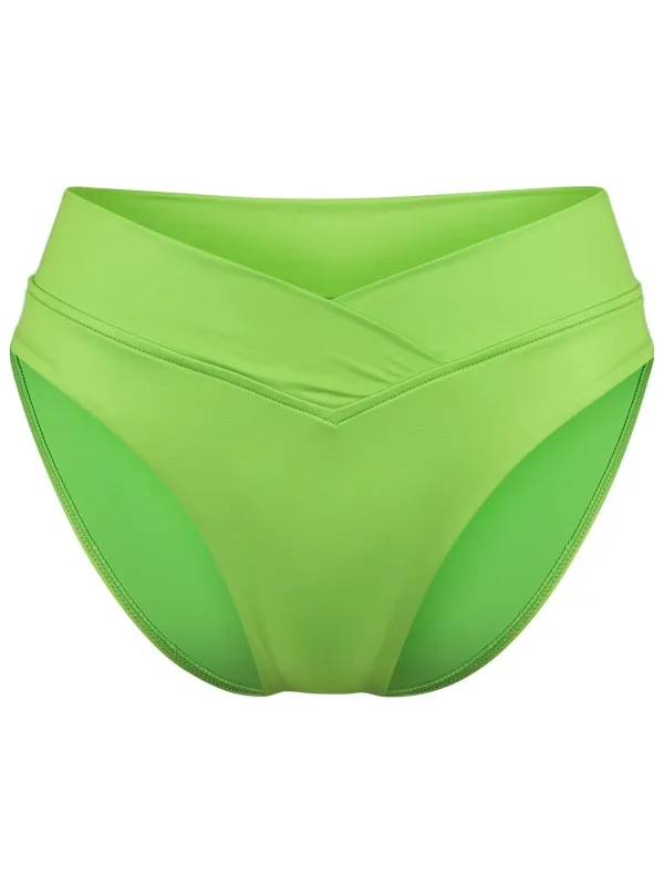 Seafolly Women's Soleil V Front High Cut Pant - Bikinibroekje, groen