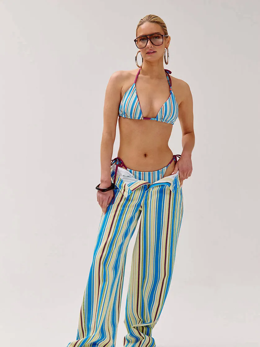 Harper & Yve Nova reversible triangel bikinitop donkerrood donkerrood/turquoise, foto 6