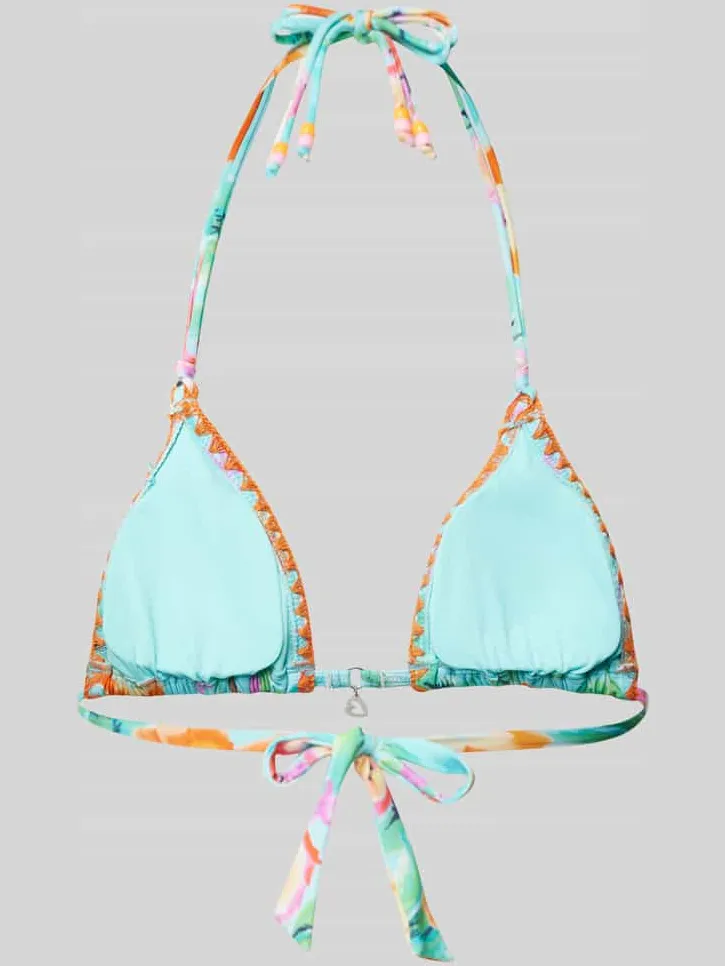 banana moon Bikinitop met logo-applicatie, model 'NUCO DRAGONFRUIT' turquoise, foto 2