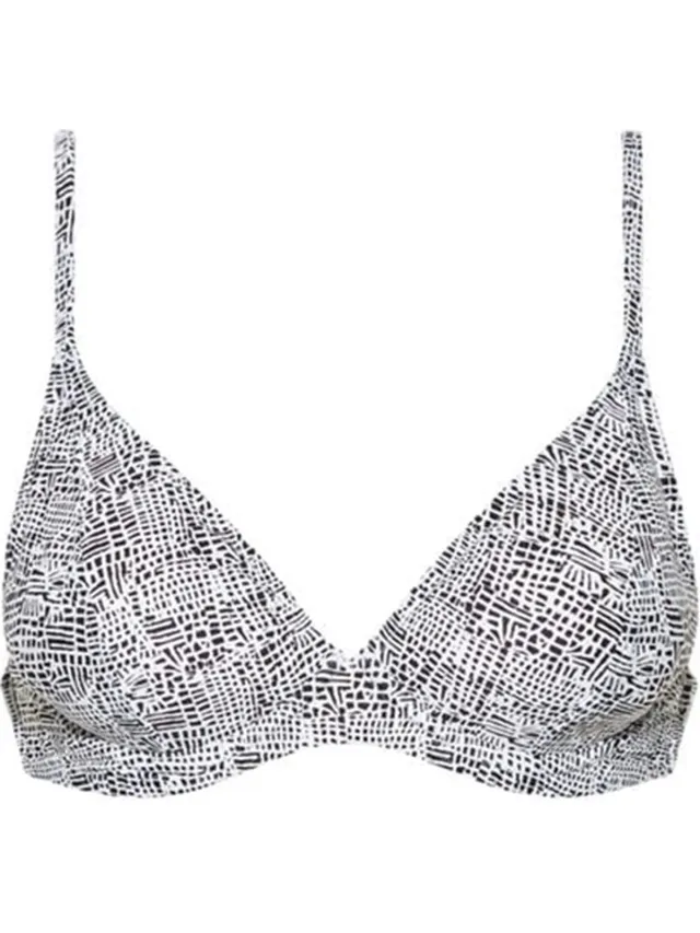 Beachlife Bikinitopje Geo Cali Wit, Zwart
