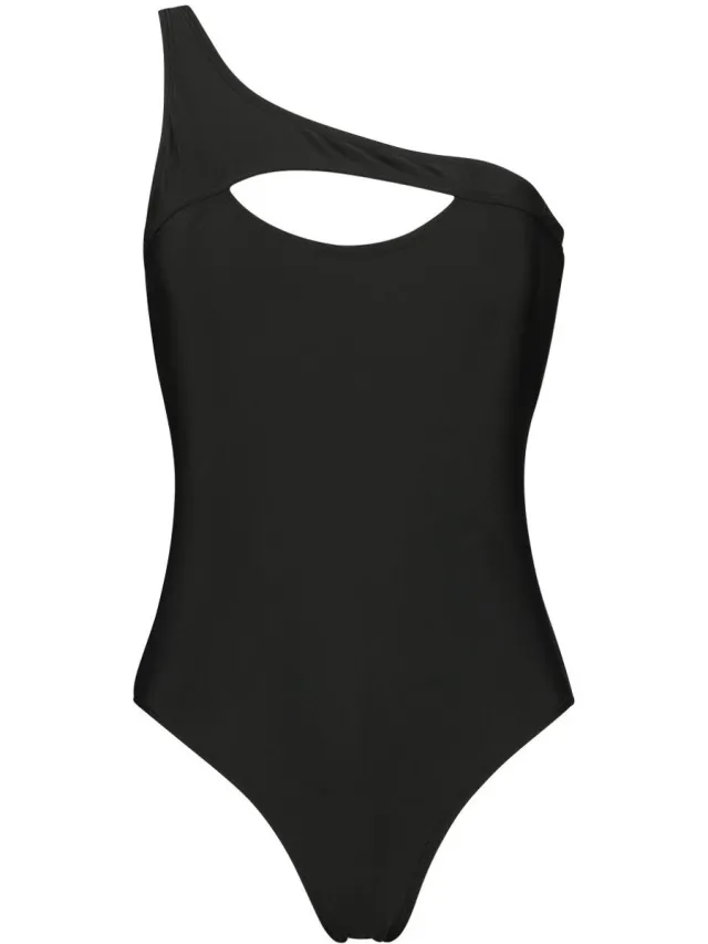 Black Premium by EMP Zwart zwempak met asymmetrische schouder - Dames