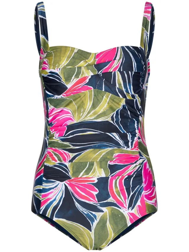 Pastunette Badpak - Paradise -Blauw/Groen/Roze - Corrigerend