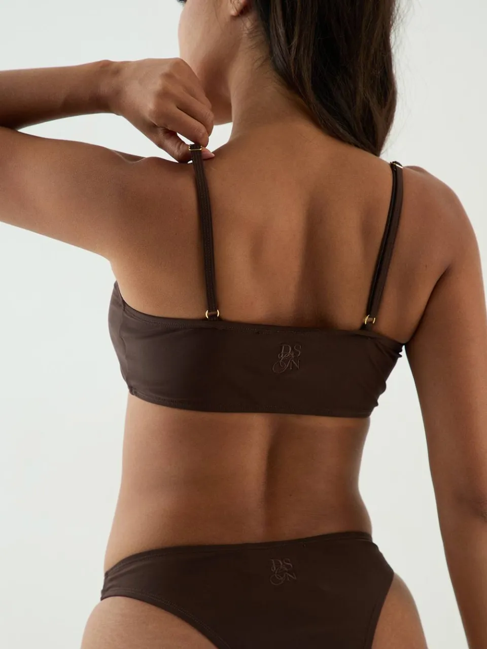Dames Dsgn Studio V-voorpand Bikinibroekje chocoladebruin, foto 3
