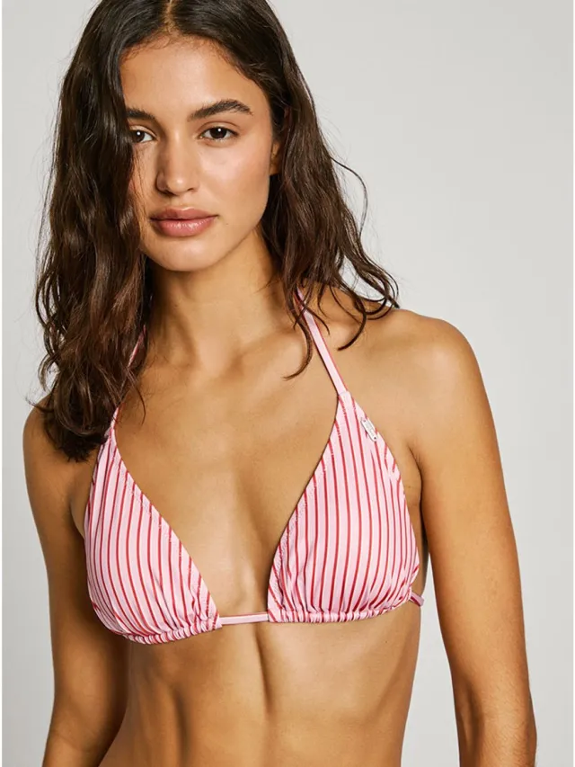 Pepe Jeans Vrt Stripes Tr Bikinitop Roze S Vrouw Petal Pink
