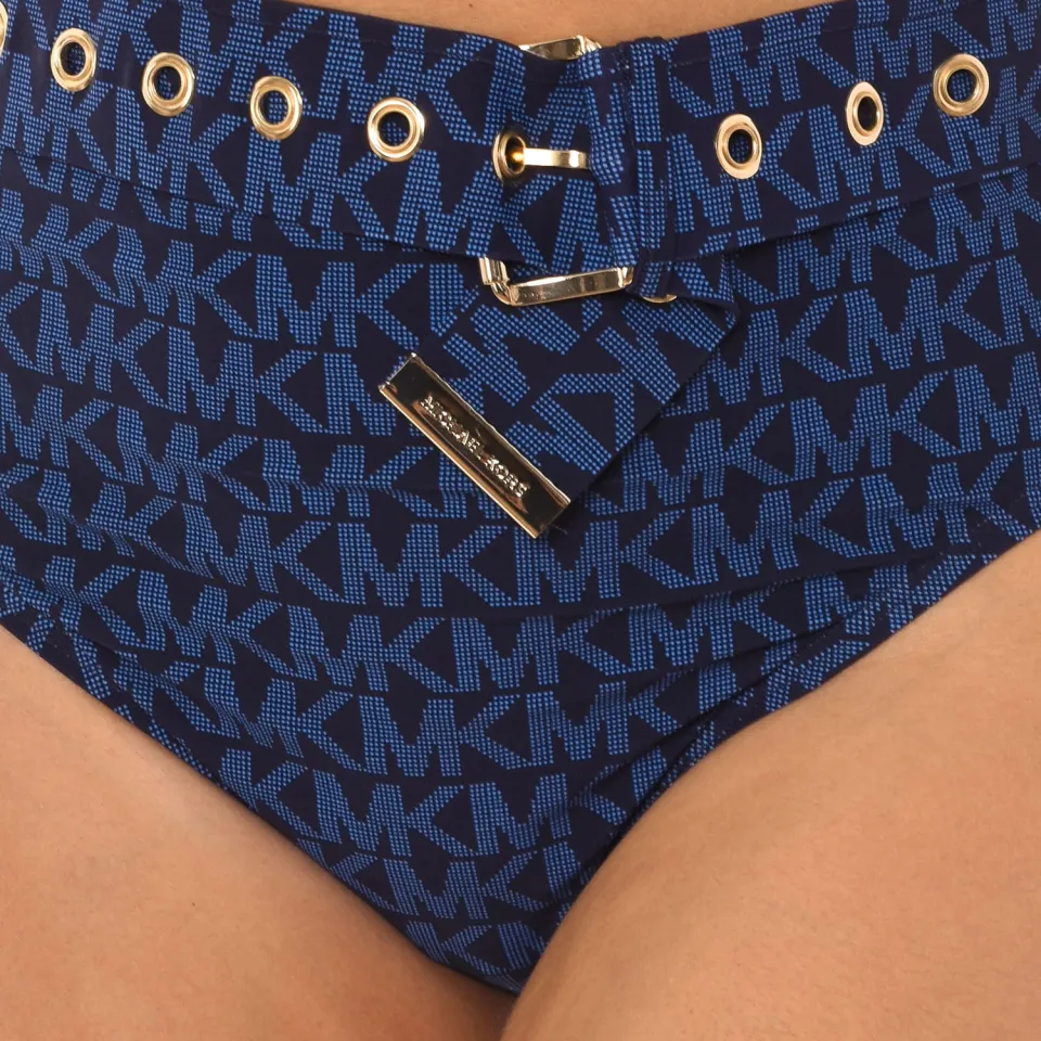Michael Kors Bikinibroekje met hoge taille voor dames MM2N025 blauw, foto 2