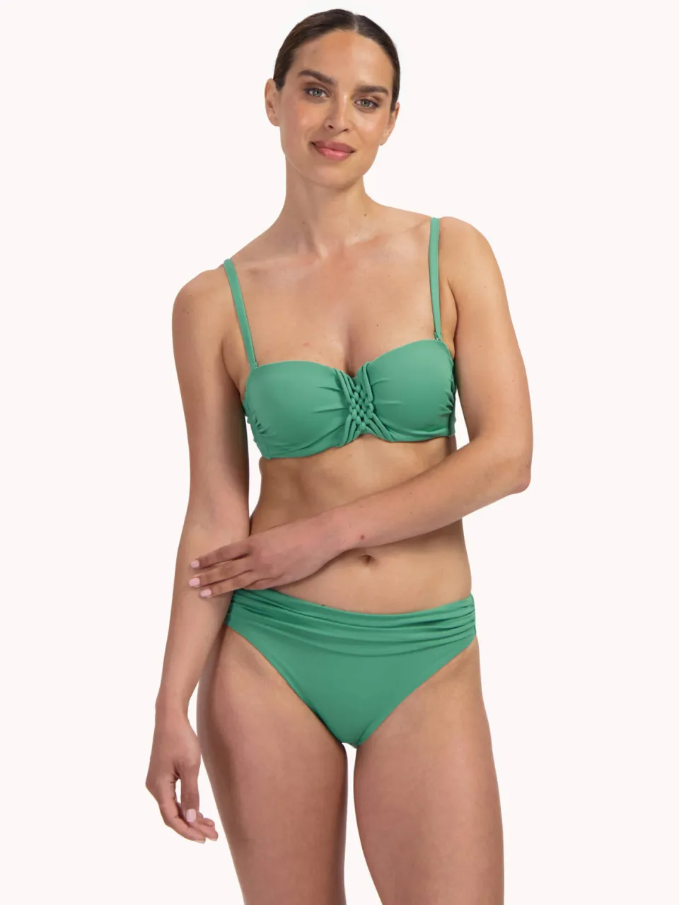 Cyell Green Oasis strapless bandeau bikinitop groen