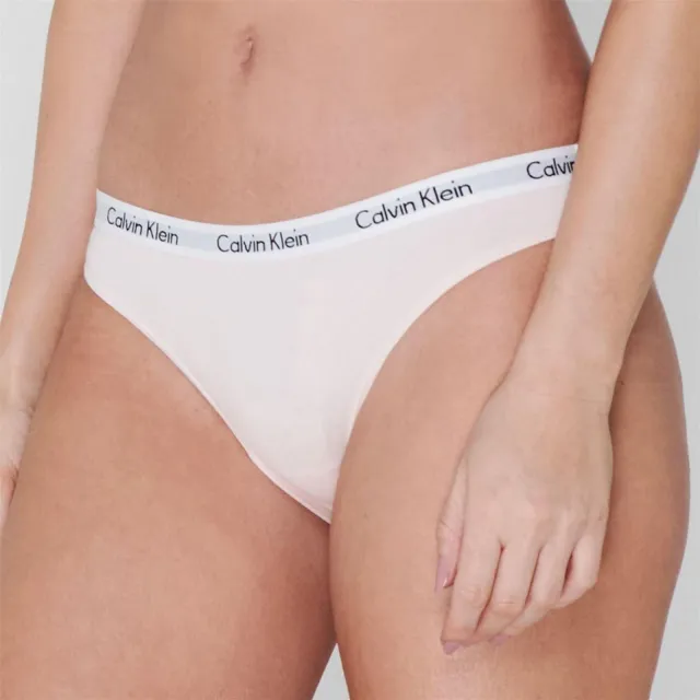 Calvin Klein Carousel-bikinibroekje van katoenmix voor dames (Wit, Zwart)