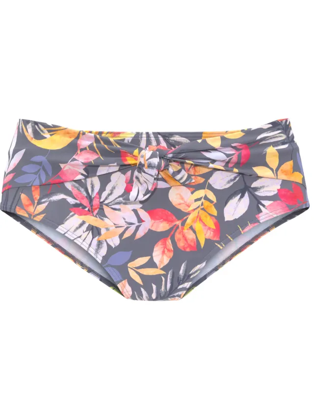 Highwaist bikinibroekje grijs geprint