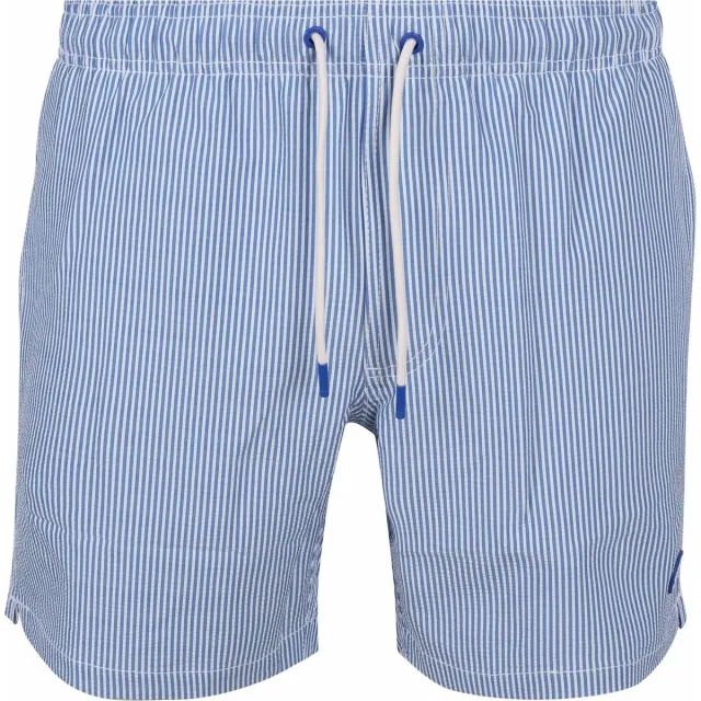Shiwi Pete seersucker zwemshorts blauw gestreept