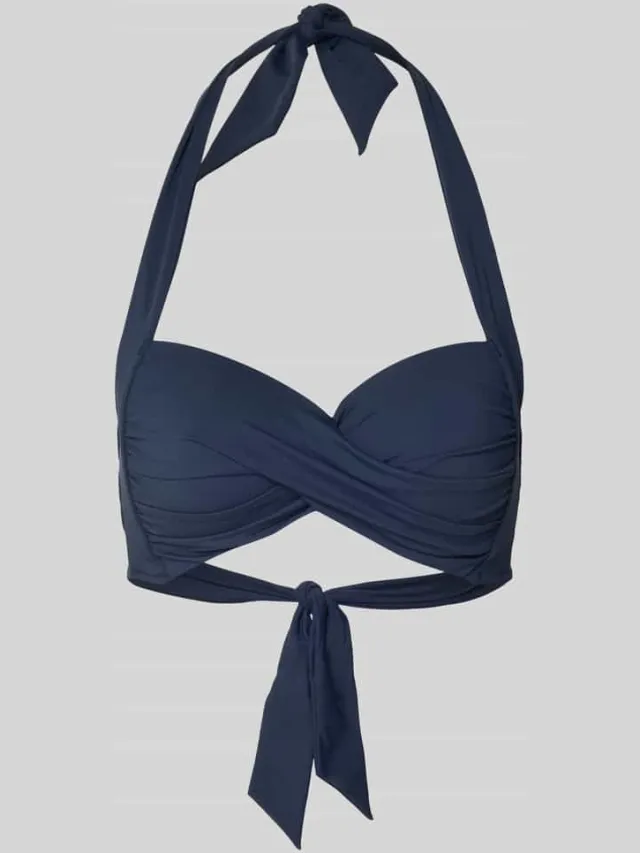 Seafolly Bikinitop met plooien, model 'Twist' Donkerblauw
