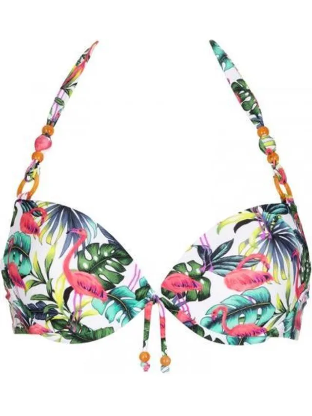 LingaDore Laos Halterneck BH - bikini top - Flamingo print