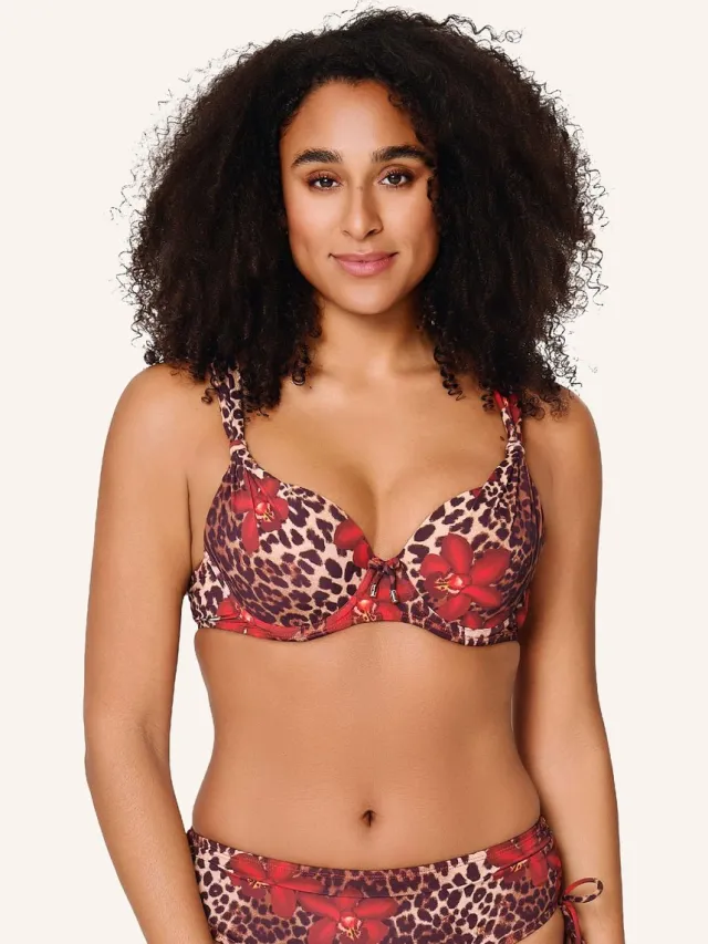 LingaDore Voorgevormde Bikini top Leopard flower