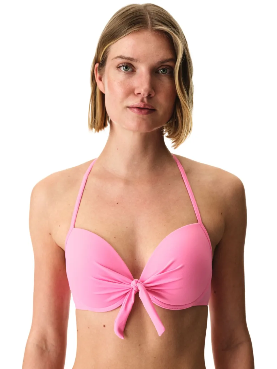 Penti Kleurige Halter Bikini Top met Ondersteuning Fuchsia