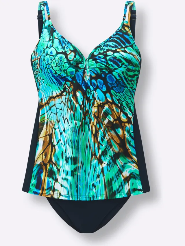 tankini smaragdgroen bedrukt smaragdgroen/turquoise bedrukt, foto 2