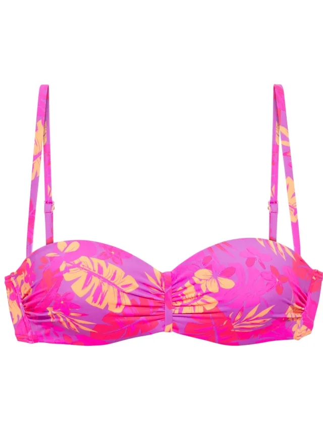 bandeaubikinitop met beugel roze bloemenprint, foto 2